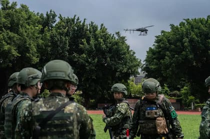 Durante los ejercicios Han Kuang, las tropas taiwanesas practicaron el uso de drones para tareas de reconocimiento