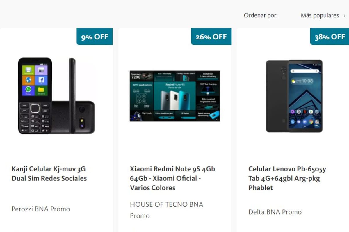 Durante tres días rige la promoción del Banco Nación para la compra de celulares