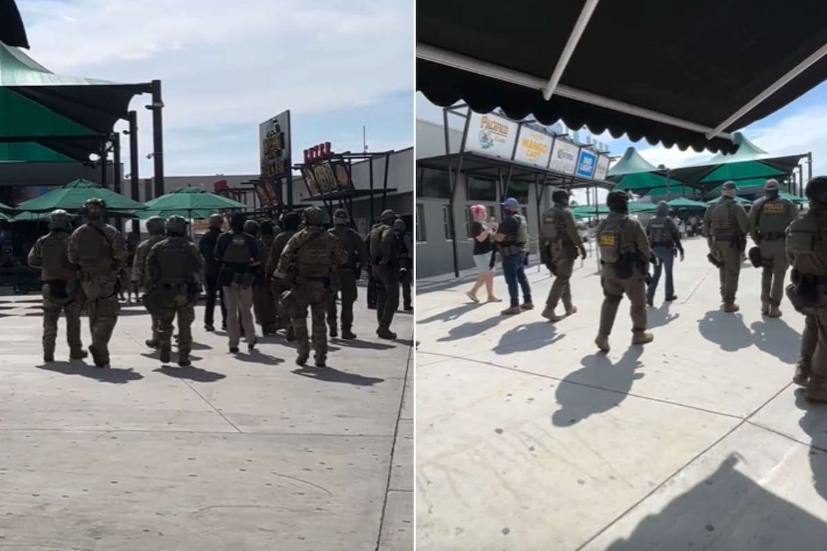 Durante una redada masiva en el condado de Los Ángeles, más de 60 agentes armados causaron temor en el Santa Fe Springs Swap Meet