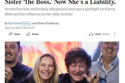 Duros análisis de Financial Times y The Wall Street Journal: de “la mayor crisis” a definir a Karina como “un problema” - Image 3