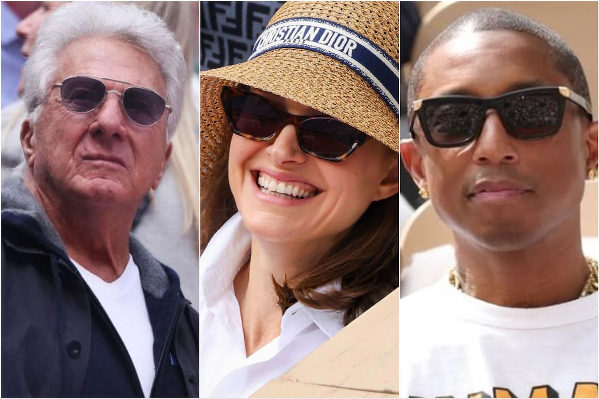 Dustin Hoffman, Natalie Portman y Pharrell Williams, fueron las celebridades más destacadas que dieron el presente en la final de Roland Garros