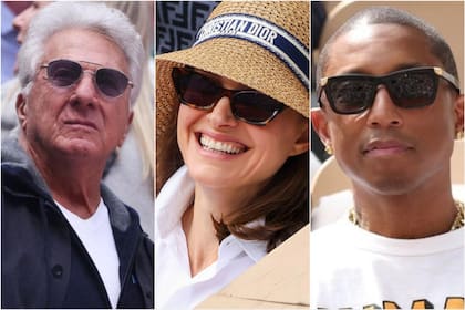 Dustin Hoffman, Natalie Portman y Pharrell Williams, fueron las celebridades más destacadas que dieron el presente en la final de Roland Garros