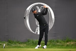 Dustin Johnson, en el Open Británico de 2025, donde superó el corte después de varias frustraciones seguidas en majors