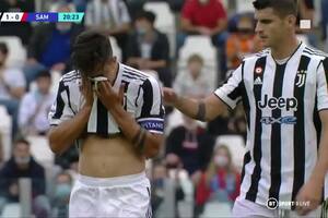 Dybala se retira angustiado tras la lesión en el partido entre Juventus y Sampdoria