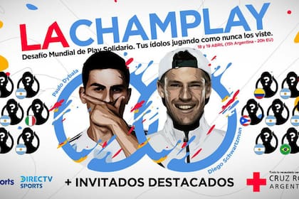 Dybala y Schwartzman, capitanes de la "Champlay" solidaria