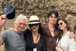 Dylan y Carys, los hijos de Michael Douglas y Catherine Zeta-Jones, compartieron el álbum de fotos de sus vacaciones en la Argentina (Foto: Instagram @michaelkirkdouglas)