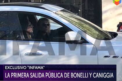 Claudio Paul Caniggia y su novia Sofía Bonelli en Puerto Madero