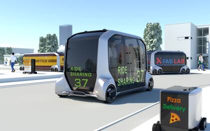 E-Palette. El futuro del transporte, los viajes compartidos y las tiendas móviles según Toyota