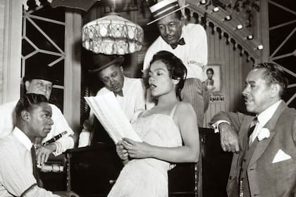 Eartha Kitt junto a Nat King Cole y Cab Calloway