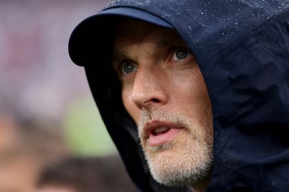 EAST RUTHERFORD, NEW JERSEY - JUNE 27: Thomas Tuchel, Manager of England, looks on before the FIFA World Cup 2026 Group L match between Panama and England at New York New Jersey Stadium on June 27, 2026 in East Rutherford, New Jersey. Justin Setterfield/Getty Images/AFP (Photo by Justin Setterfield / GETTY IMAGES NORTH AMERICA / Getty Images via AFP)
