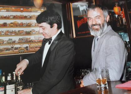 Echarri en Clarks junto al cocinero Ramiro Rodríguez Pardo