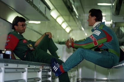 Eddie Jordan y Michael Schumacher, socios en el comienzo de la aventura de Schumy en la Fórmula 1