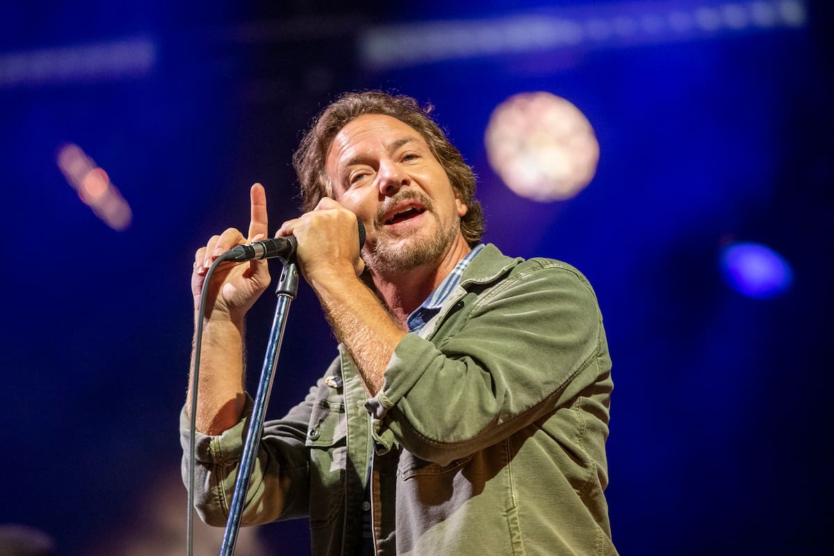 Eddie Vedder en el Festival Ohana, en California, septiembre de 2021