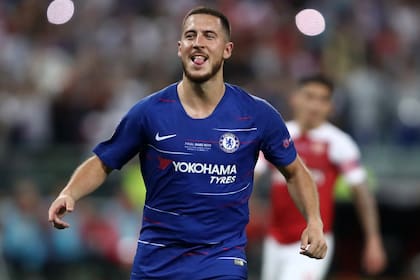 Eden Hazard, autor de dos goles en la final que consagró campeón al Chelsea.