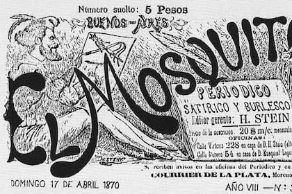 Edición del periódico satírico "El mosquito" de 1870