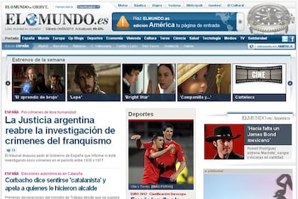Edición digital de El Mundo, de España