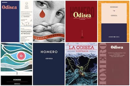 Ediciones en español de la "Odisea", de Homero, que se pueden conseguir en librerías de novedades, usados y bibliotecas públicas