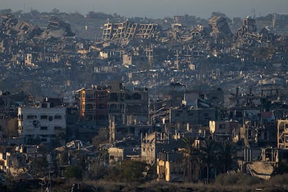 Edificios destruidos en la Franja de Gaza