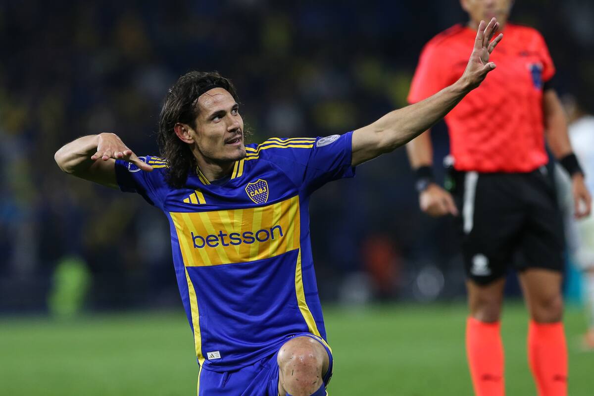 Edinson Cavani anotó el único tanto de la victoria de Boca Juniors 1 a 0 sobre Cruzeiro en la ida de octavos de la Copa Sudamericana