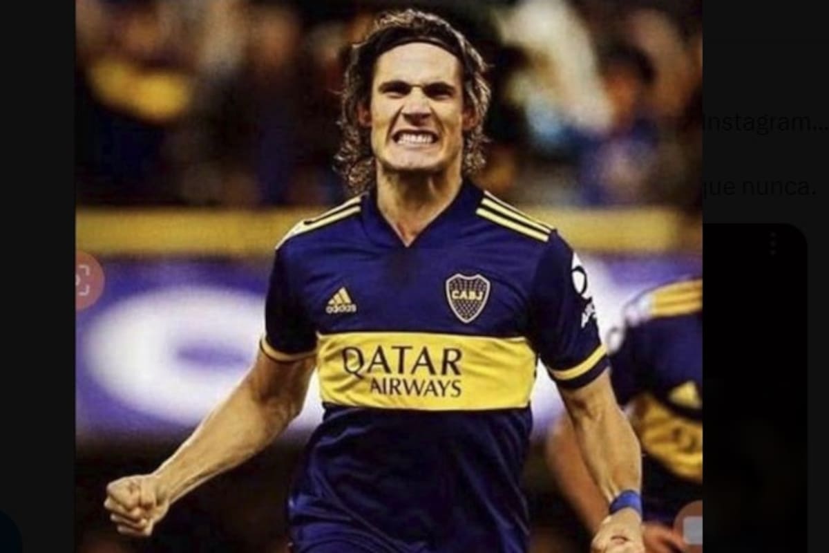 Edinson Cavani y una imagen que pronto será una realidad: será jugador de Boca