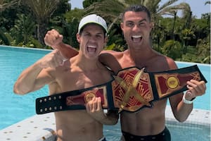 Tras vencer a Edul, Edu Aguirre festejó junto a Cristiano Ronaldo y Georgina Rodríguez