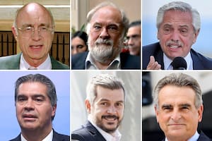Eduardo Bauzá, Chrystian Colombo, Alberto Fernández, Jorge Capitanich, Marcos Peña y Agustín Rossi