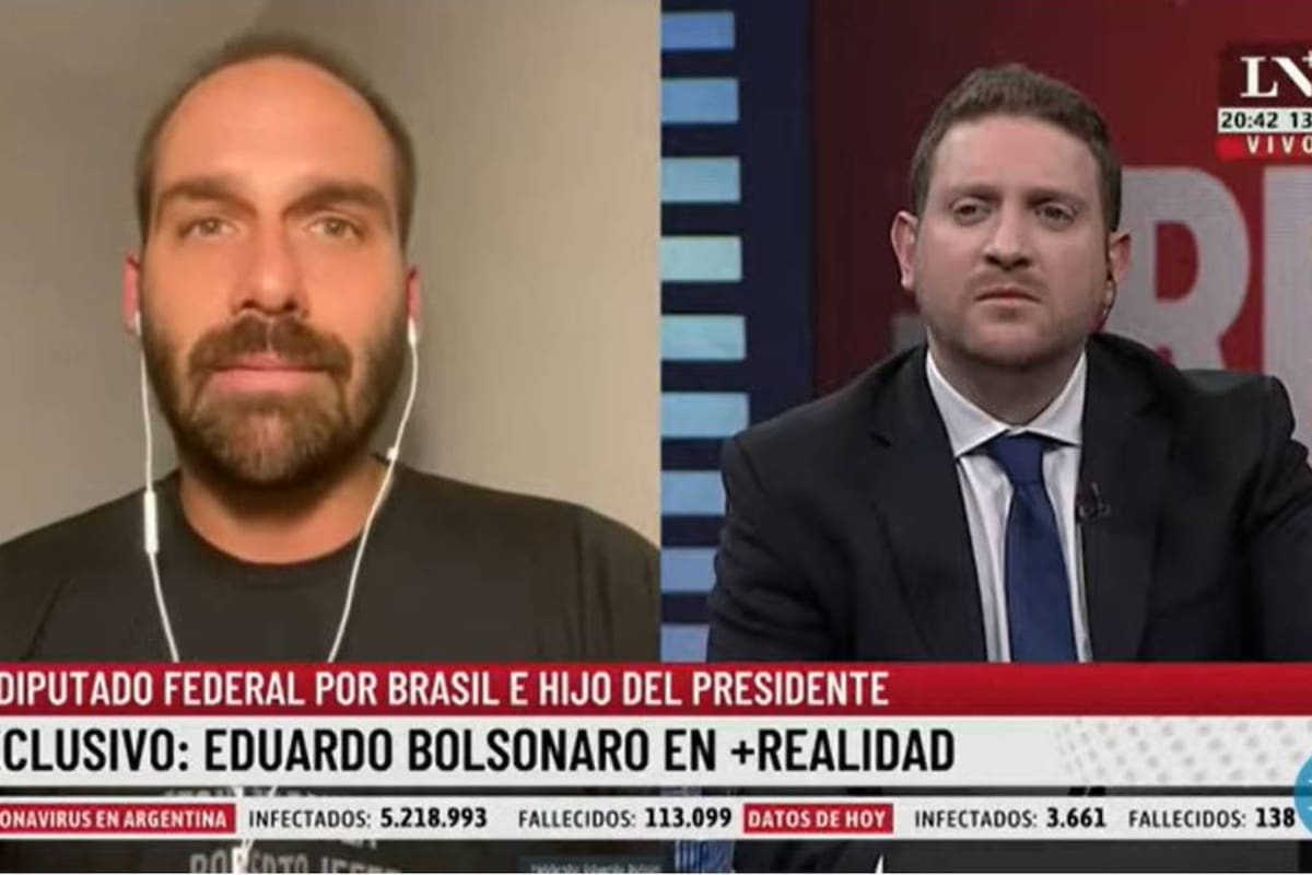 Eduardo Bolsonaro dialogó con Jonatan Viale y dejó algunas definiciones sobre su visión de la realidad de la Argentina