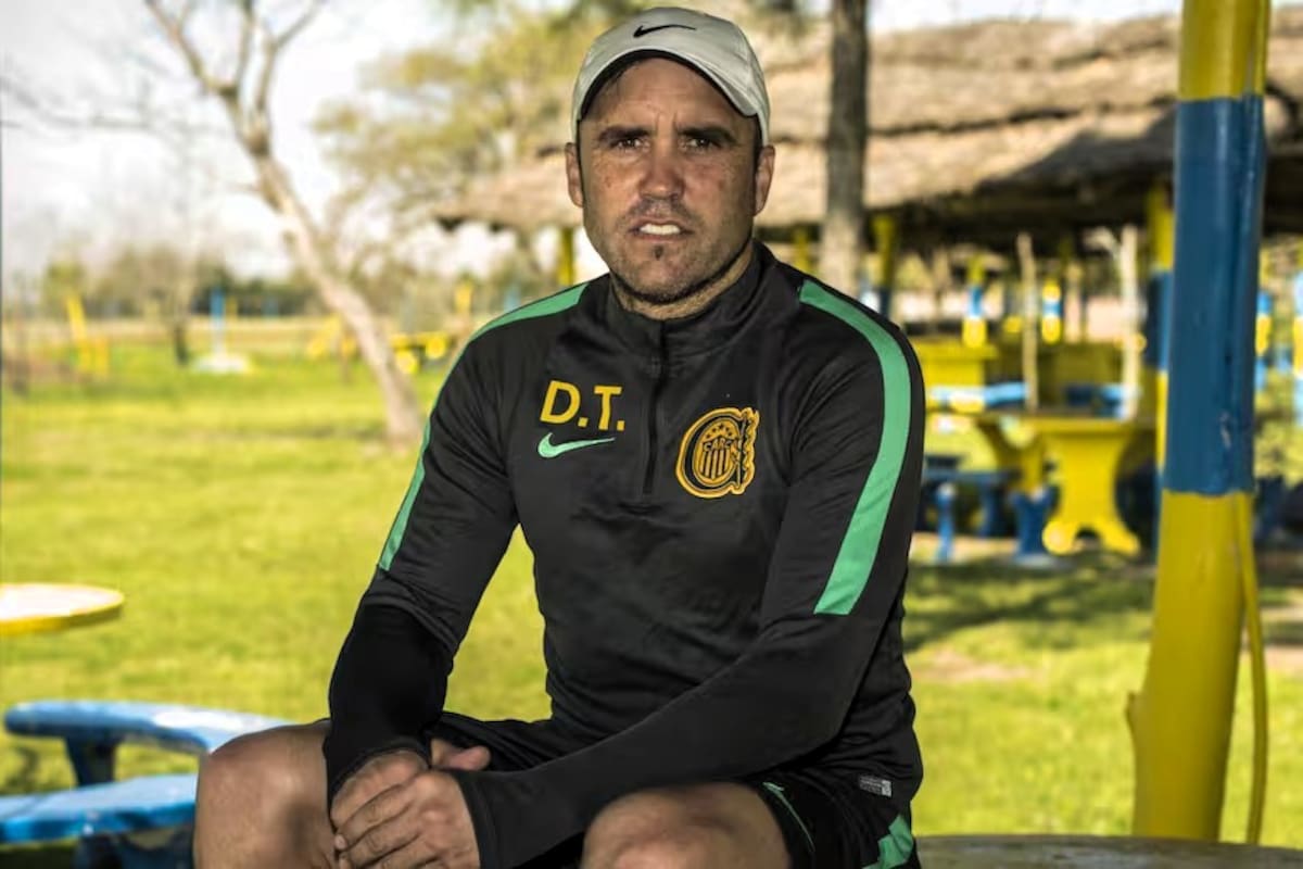 Eduardo Coudet con LA NACION en septiembre de 2016, en Arroyo Seco, cuando como entrenador de Central adelantó que dirigiría a River