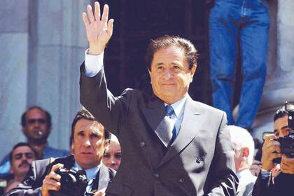 Eduardo Duhalde, en 2002, cuando su presidencia era un tembladeral