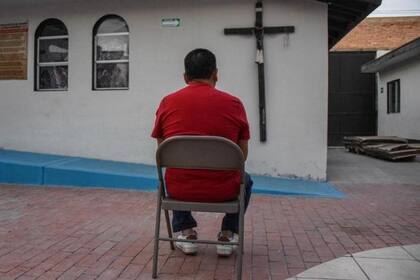 Eduardo en el albergue para migrantes de San Luis Río Colorado, México