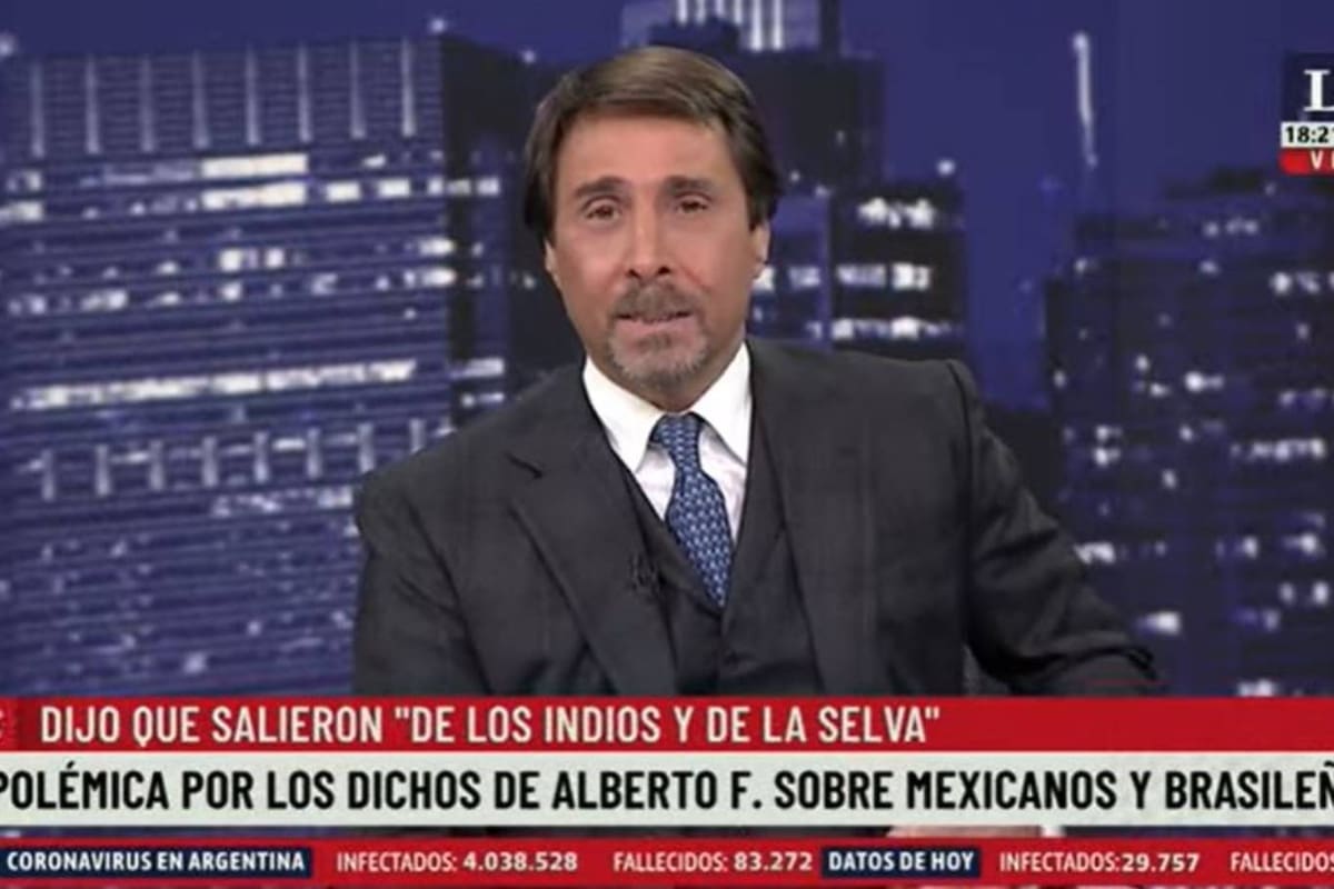 Eduardo Feinmann calificó como "vergüenza nacional" a las declaraciones de Alberto Fernández sobre el origen de los brasileños, los mexicanos y los argentinos