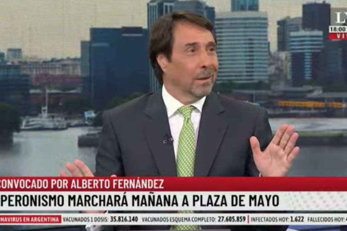 Eduardo Feinmann reaccionó de manera irónica ante una falla técnica producida en el pase con Pablo Rossi en LN+