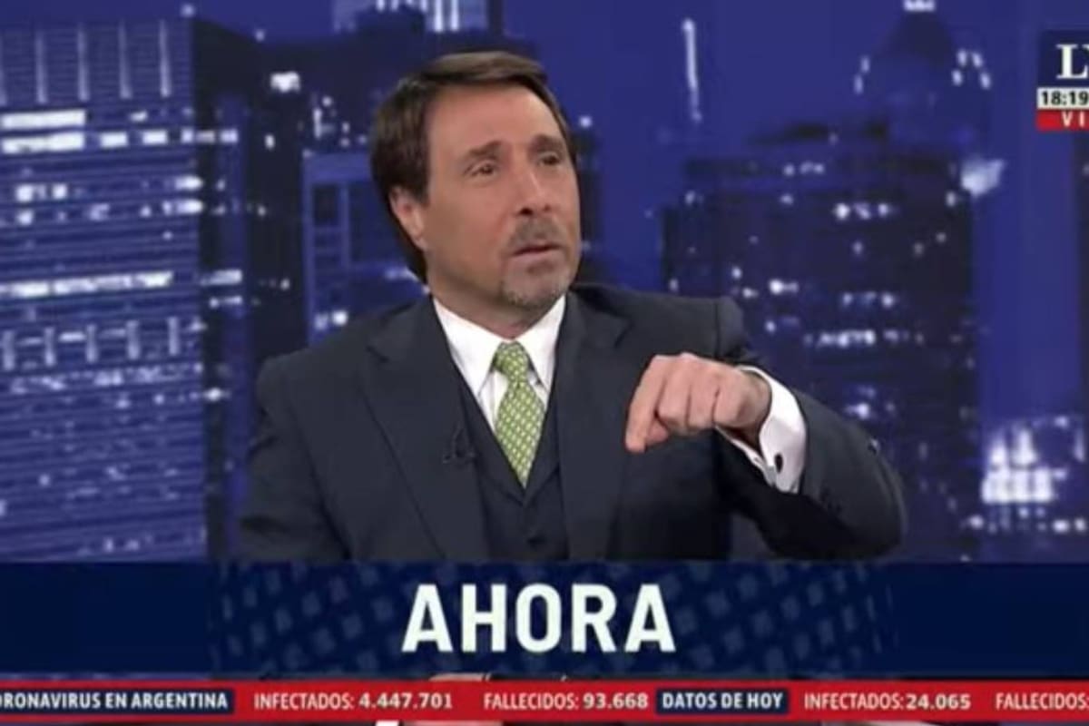 Eduardo Feinmann se mostró molesto porque le habían dicho que el día del camarógrafo era ayer, cuando en realidad era hoy