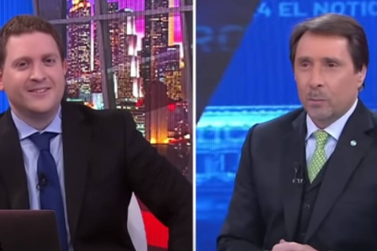 Eduardo Feinmann y Jonatan Viale protagonizaron un momento gracioso en el pase de sus programas (A24)