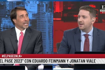 Eduardo Feinmann y Jony Viale, en el pase en LN+