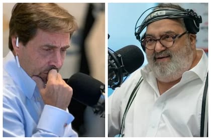 Eduardo Feinmann y Jorge Lanata, en el pase de Radio Mitre