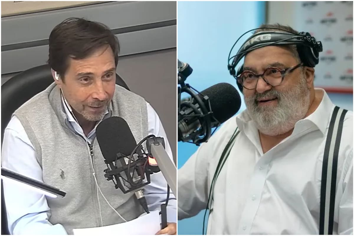 Eduardo Feinmann y Jorge Lanata protagonizaron un divertido momento en su pase de Radio Mitre (Foto: Archivo)