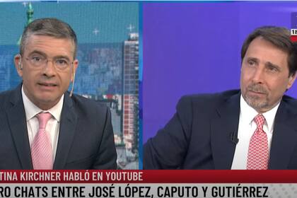 Eduardo Feinmann y Pablo Rossi en el pase de LN+