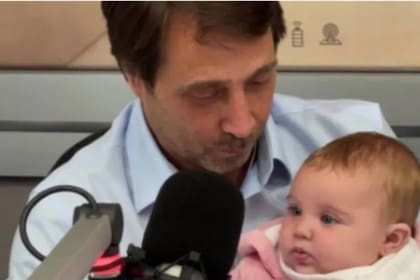 Eduardo junto a su hija Esmeralda (Foto captura Radio Mitre)
