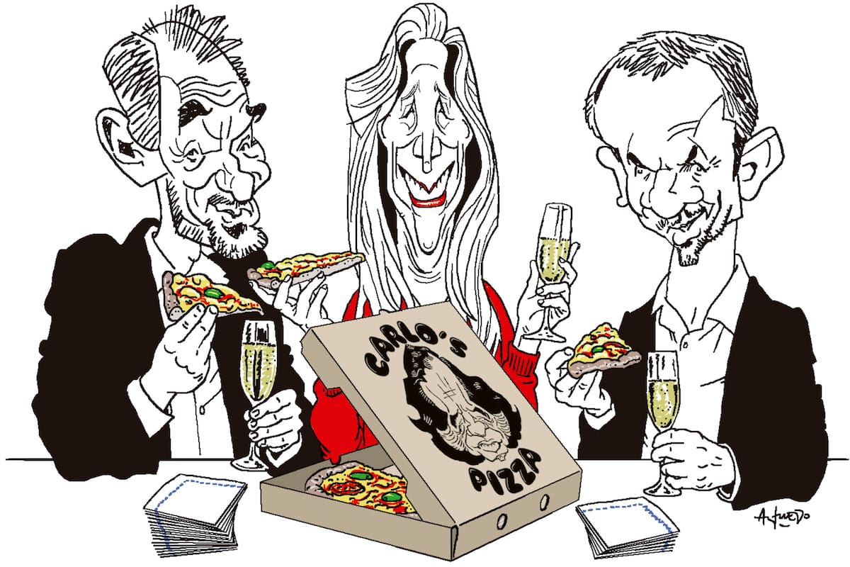 Eduardo "Lule" Menem, Karina Milei y Martín Menem