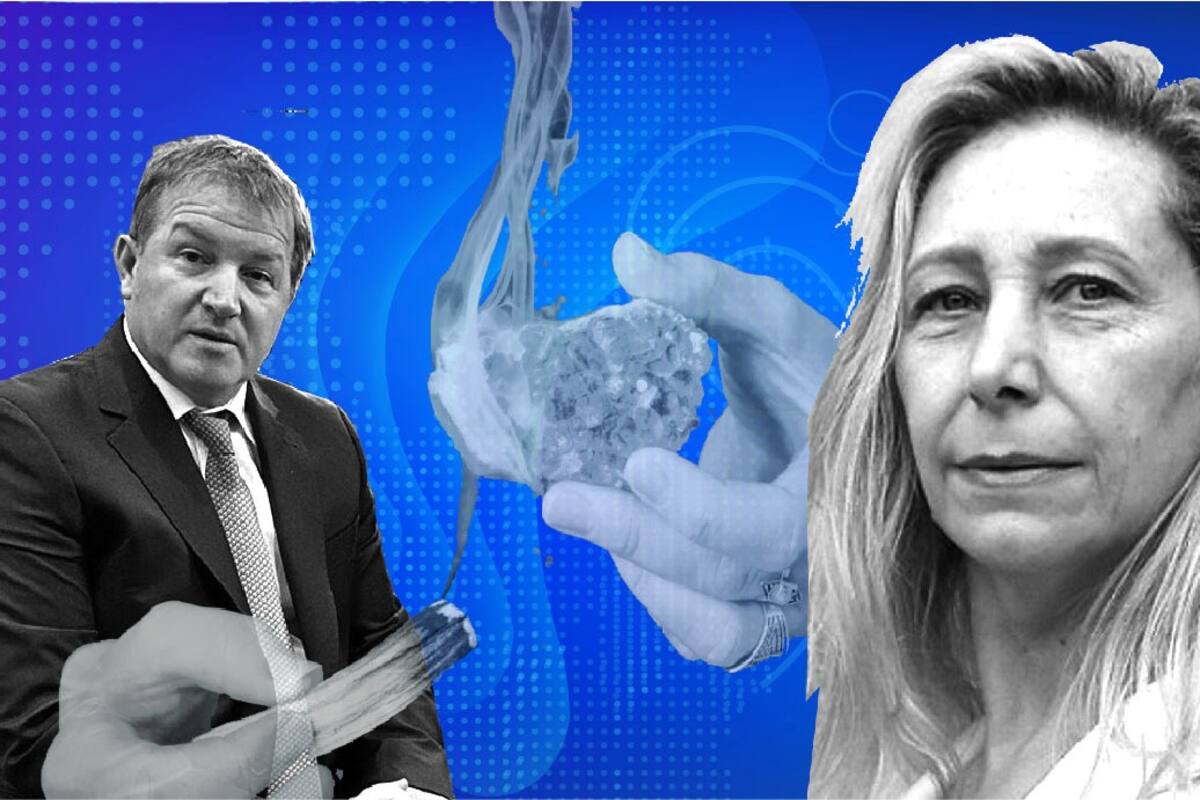 Eduardo Serenellini y Karina Milei