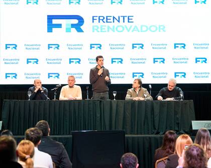 Eduardo "wado" de Pedro, esta mañana en Parque Norte, durante el encuentro del Frente Renovador