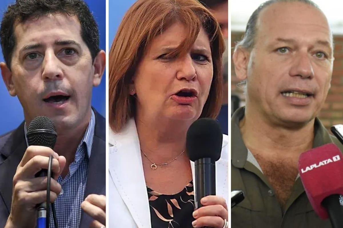 Eduardo "Wado" de Pedro, Patricia Bullrich y Sergio Berni