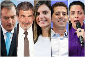 Eduardo "Wado" de Pedro, Roberto Salvarezza, Luana Volnovich, Fernanda Raverta y Martín Soria