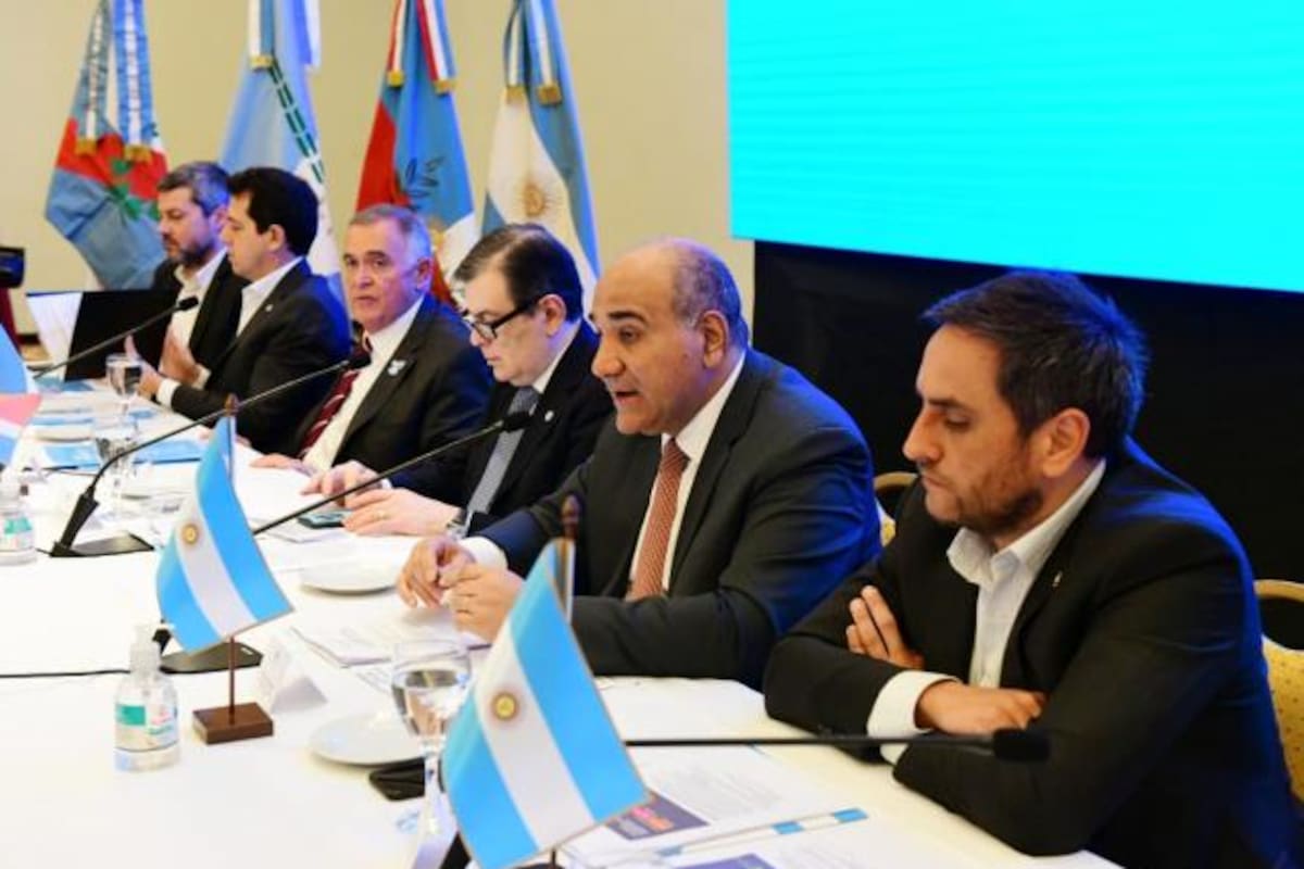 Eduardo "Wado" De Pedro y Juan Manzur encabezaron el encuentro con gobernadores del norte en Tucumán