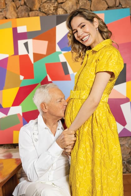 Eduardo y Elina Costantini durante el embarazo de su hija Kahlo