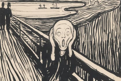 Edvard Munch, The Scream, detalle de litografia, 1895. The Munch Museum