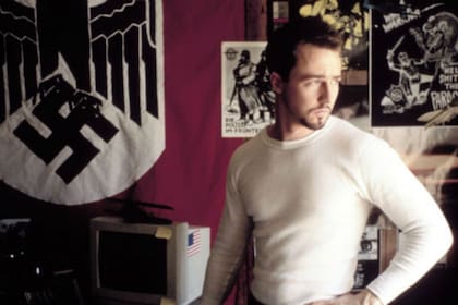 Edward Norton en American History X, la película que le valió una fuerte pelea con el realizador Tony Kaye
