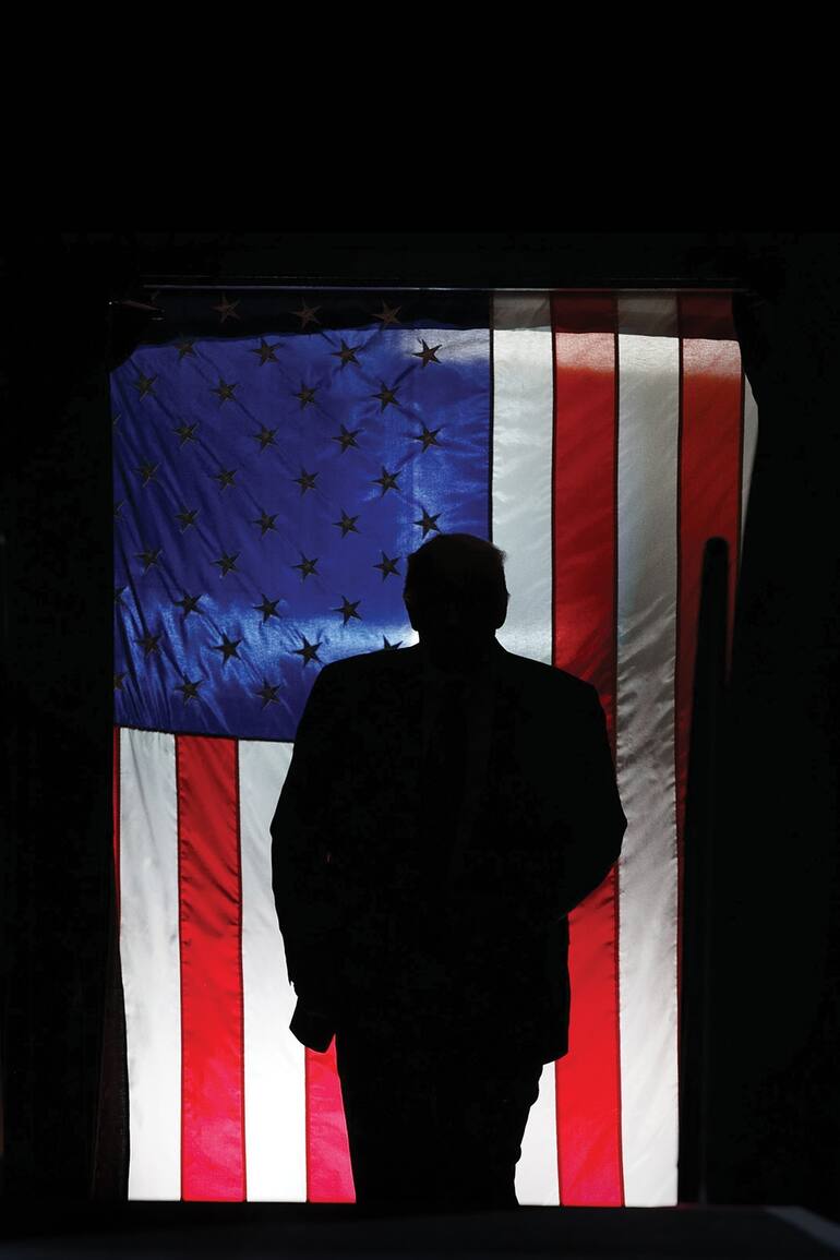 Efecto Trump El presidente Donald Trump llega a North Charleston, Carolina del Sur, para un acto de campaña, en febrero La democracia de EE.UU., dañada por el populismo