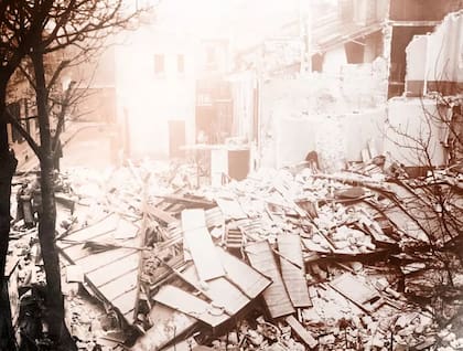 Efectos de la última incursión de Zeppelin en París
